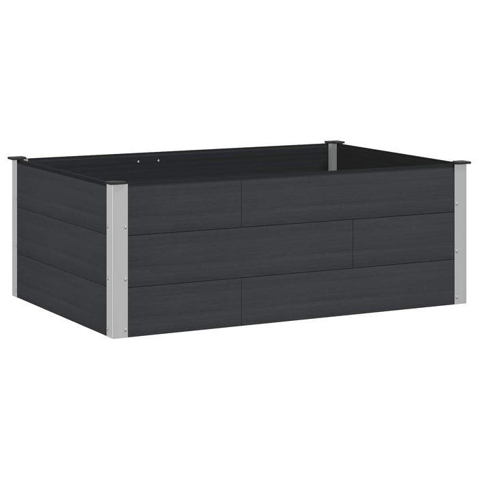 Strat înălțat de grădină Negru 150 x 100 x 54 cm WALTI