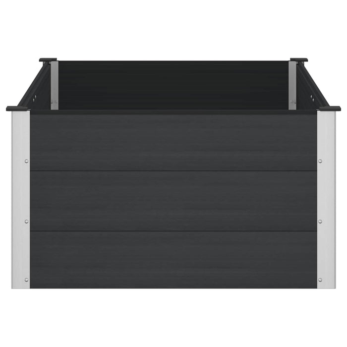 Strat înălțat de grădină Negru 150 x 100 x 54 cm WALTI