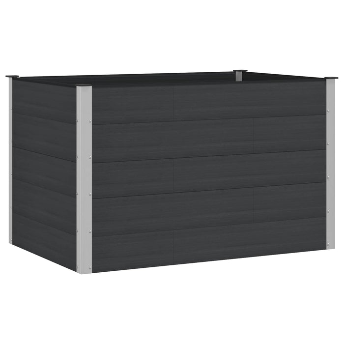 Strat înălțat de grădină Negru 150 x 100 x 91 cm WALTI