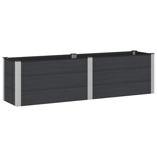 Strat înălțat de grădină Negru 200 x 50 x 54 cm - WALTI WALTI