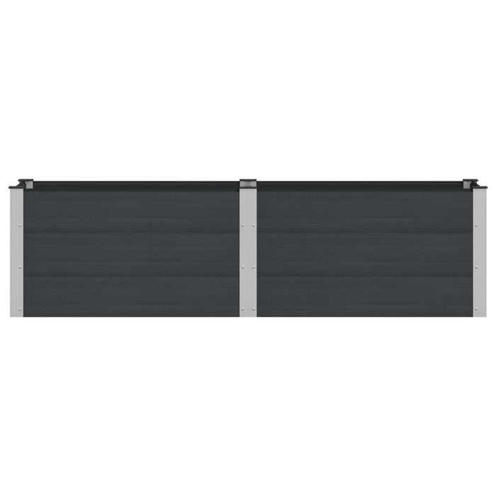 Strat înălțat de grădină Negru 200 x 50 x 54 cm WALTI