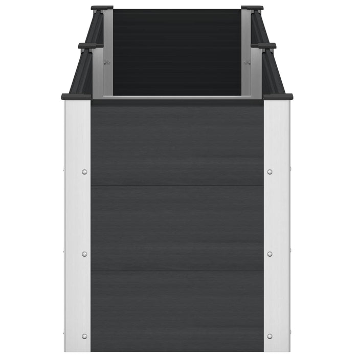 Strat înălțat de grădină Negru 200 x 50 x 54 cm WALTI