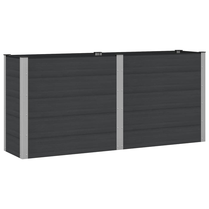 Strat înălțat de grădină Negru 200 x 50 x 91 cm WALTI