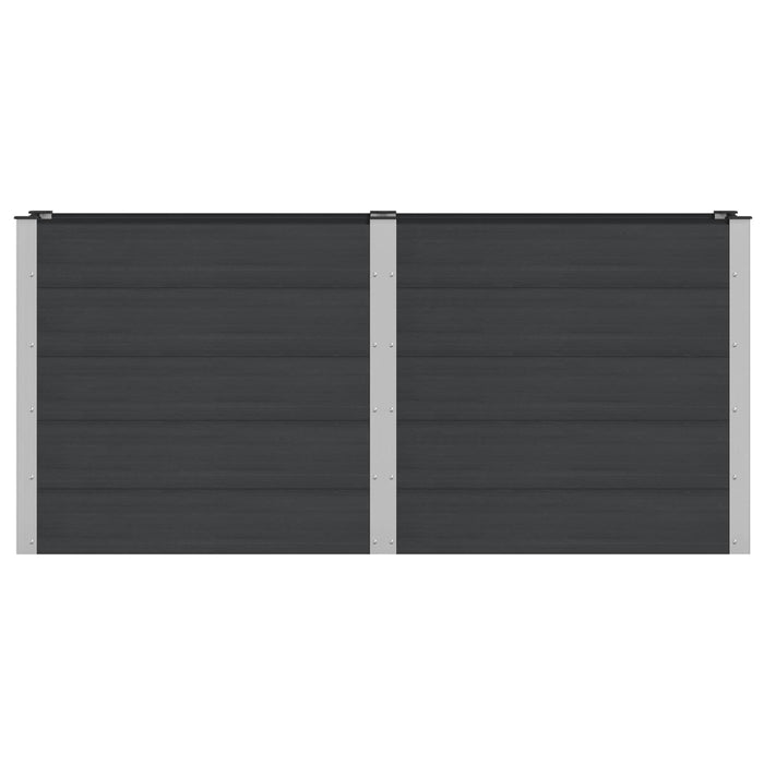 Strat înălțat de grădină Negru 200 x 50 x 91 cm WALTI