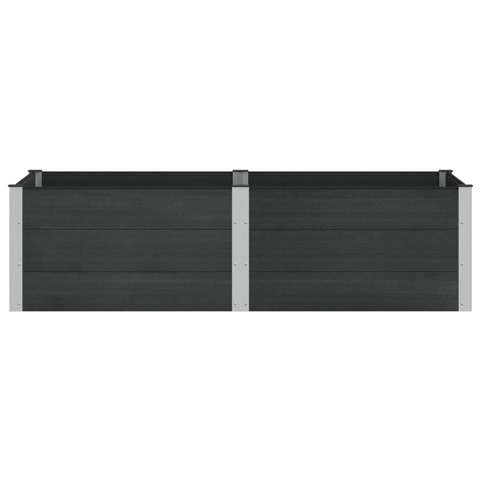 Strat înălțat de grădină Negru 200 x 100 x 54 cm WALTI
