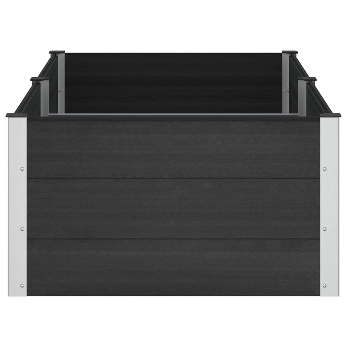 Strat înălțat de grădină Negru 200 x 100 x 54 cm WALTI