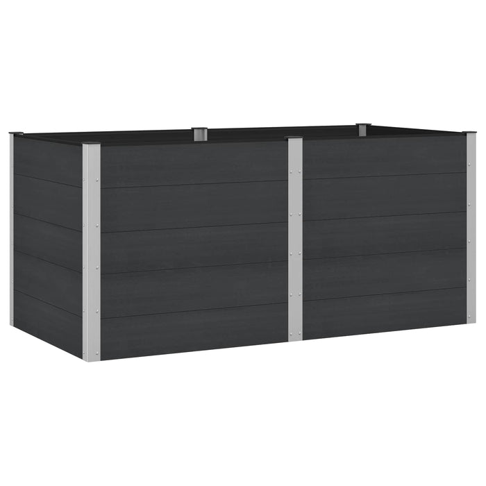 Strat înălțat de grădină Negru 200 x 100 x 91 cm WALTI
