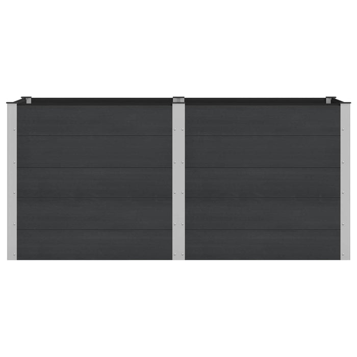 Strat înălțat de grădină Negru 200 x 100 x 91 cm WALTI