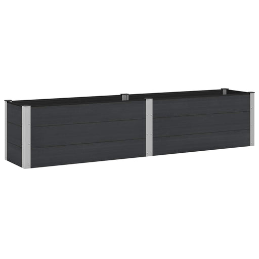 Strat înălțat de grădină Negru 250 x 50 x 54 cm - WALTI WALTI