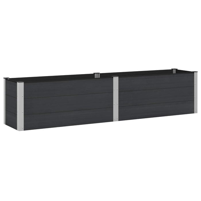 Strat înălțat de grădină Negru 250 x 50 x 54 cm WALTI