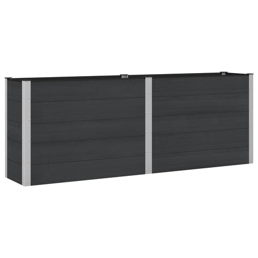 Strat înălțat de grădină Negru 250 x 50 x 91 cm - WALTI WALTI