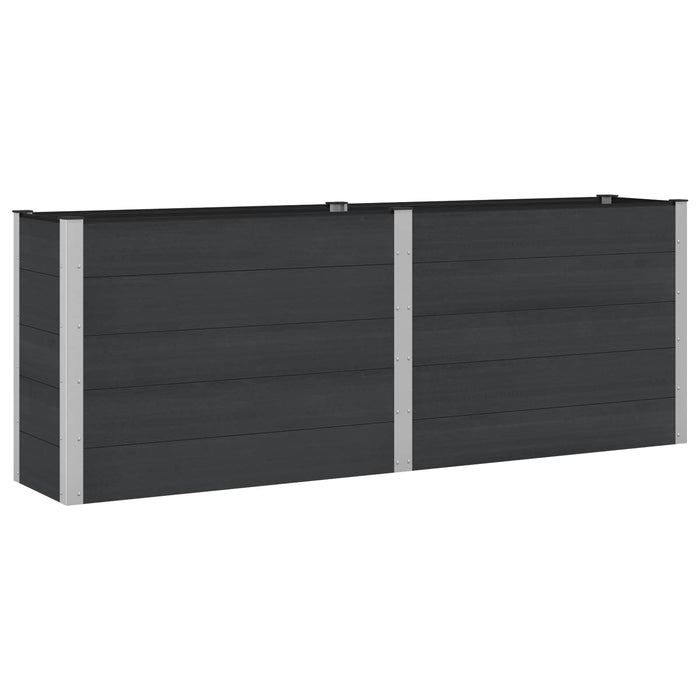 Strat înălțat de grădină Negru 250 x 50 x 91 cm WALTI