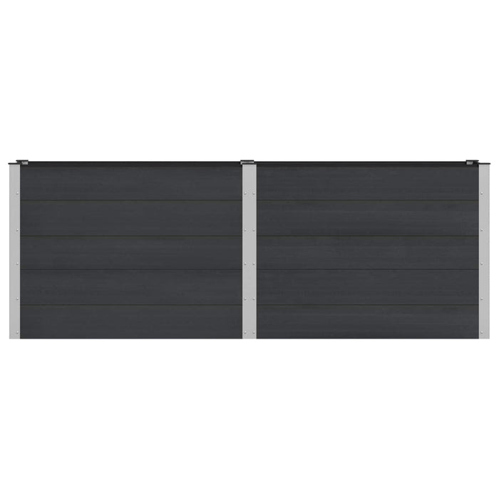 Strat înălțat de grădină Negru 250 x 50 x 91 cm WALTI
