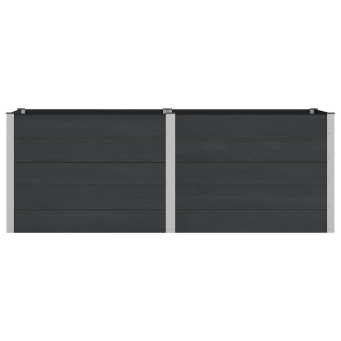 Strat înălțat de grădină Negru 250 x 100 x 91 cm WALTI