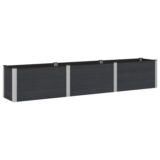 Strat înălțat de grădină Negru 300 x 50 x 54 cm - WALTI WALTI