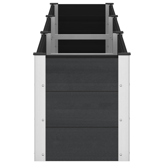 Strat înălțat de grădină Negru 300 x 50 x 54 cm WALTI