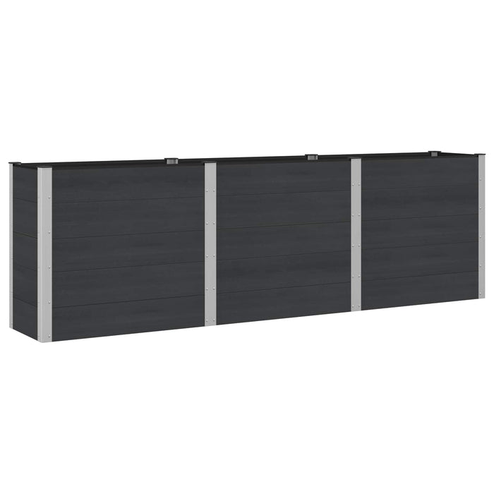 Strat înălțat de grădină Negru 300 x 50 x 91 cm WALTI