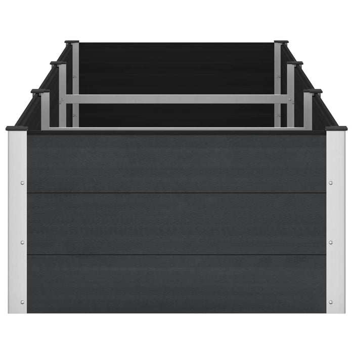 Strat înălțat de grădină Negru 300 x 100 x 54 cm WALTI