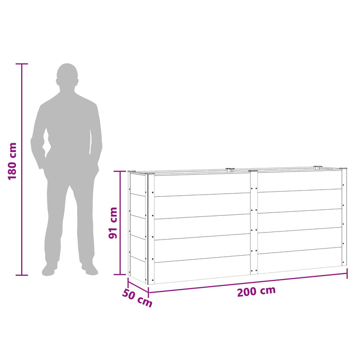 Strat înălțat de grădină Maro 200 x 50 x 91 cm WALTI