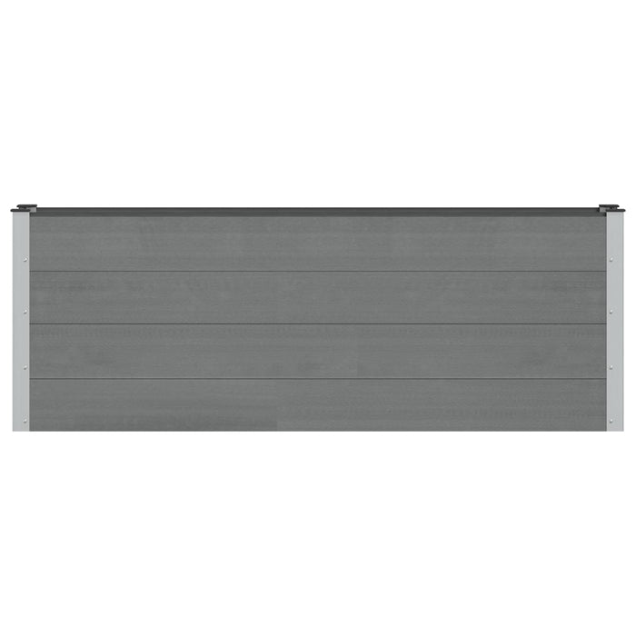 Strat înălțat de grădină Gri 200 x 30 x 72 cm WPC și Aluminiu WALTI