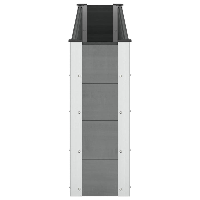 Strat înălțat de grădină Gri 200 x 30 x 72 cm WPC și Aluminiu WALTI