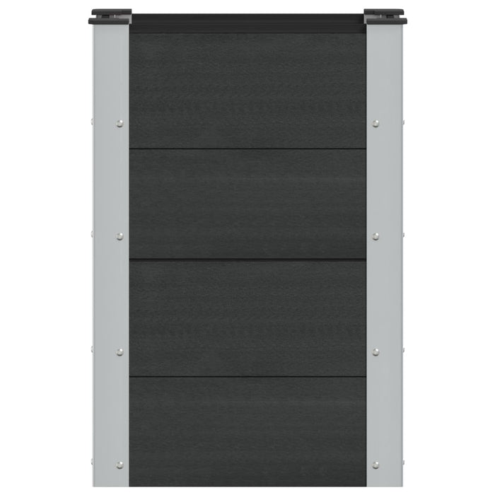 Strat înălțat de grădină Negru 50 x 30 x 72 cm WALTI