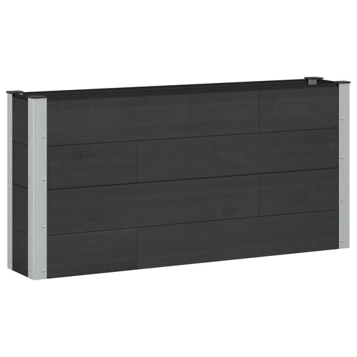 Strat înălțat de grădină Negru 150 x 30 x 72 cm - WALTI WALTI