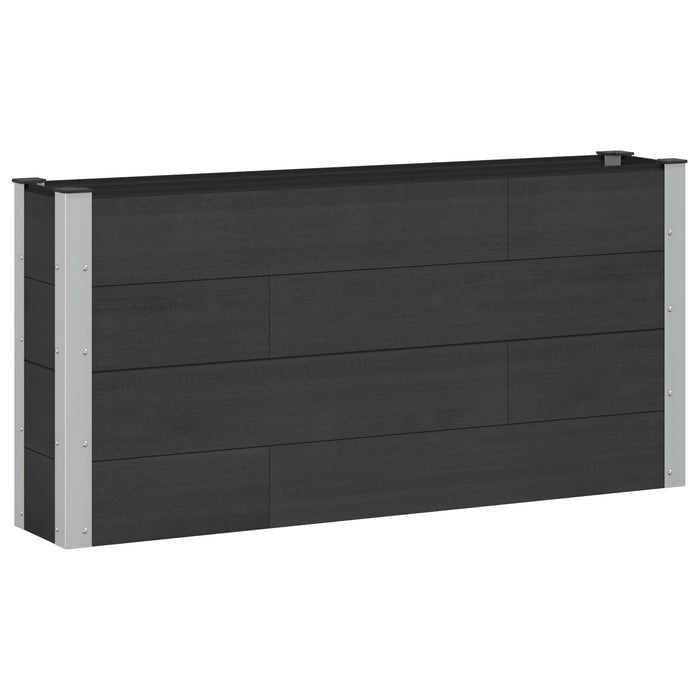 Strat înălțat de grădină Negru 150 x 30 x 72 cm WALTI