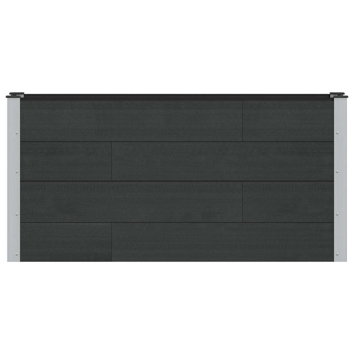 Strat înălțat de grădină Negru 150 x 30 x 72 cm WALTI