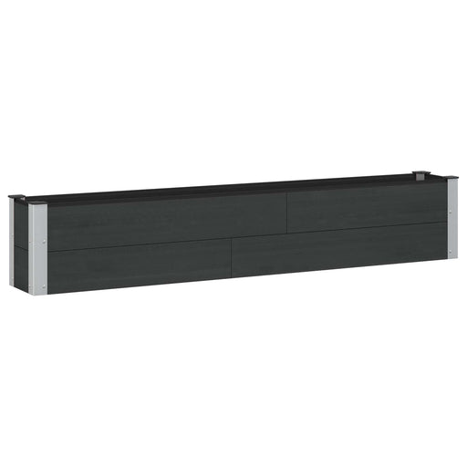 Strat înălțat de grădină Negru 200 x 30 x 36 cm - WALTI WALTI