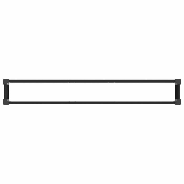 Strat înălțat de grădină Negru 200 x 30 x 72 cm WPC și Aluminiu WALTI