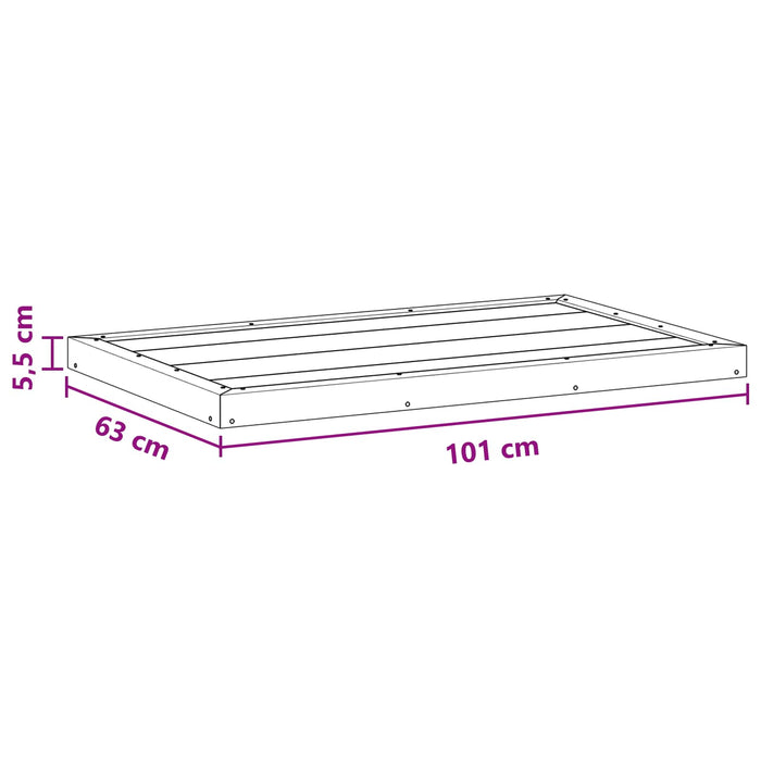 Placă de bază pentru duș Negru 101 x 63 x 5,5 cm WPC - WALTI WALTI