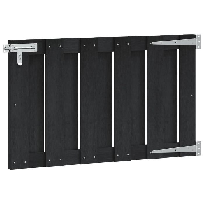Poartă de grădină 100 x 60 cm WPC și Aluminiu Negru WALTI