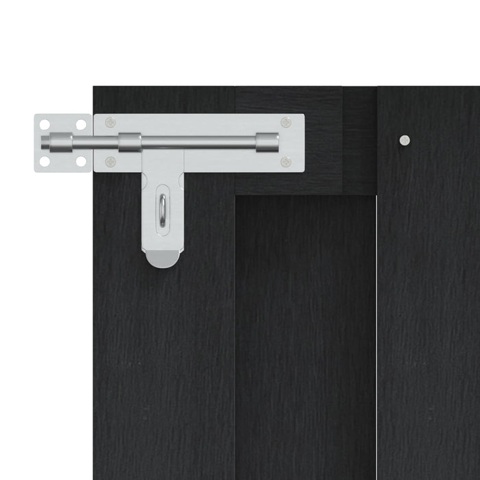 Poartă de grădină 100 x 80 cm WPC și Aluminiu Negru WALTI