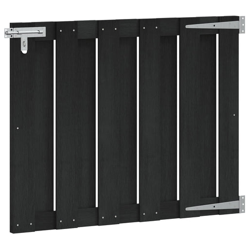 Poartă de grădină 100 x 80 cm WPC și Aluminiu Negru - WALTI WALTI