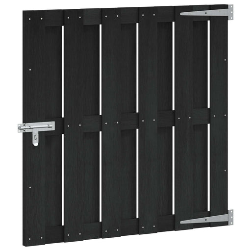 Poartă de grădină 100 x 100 cm WPC și Aluminiu Negru - WALTI WALTI
