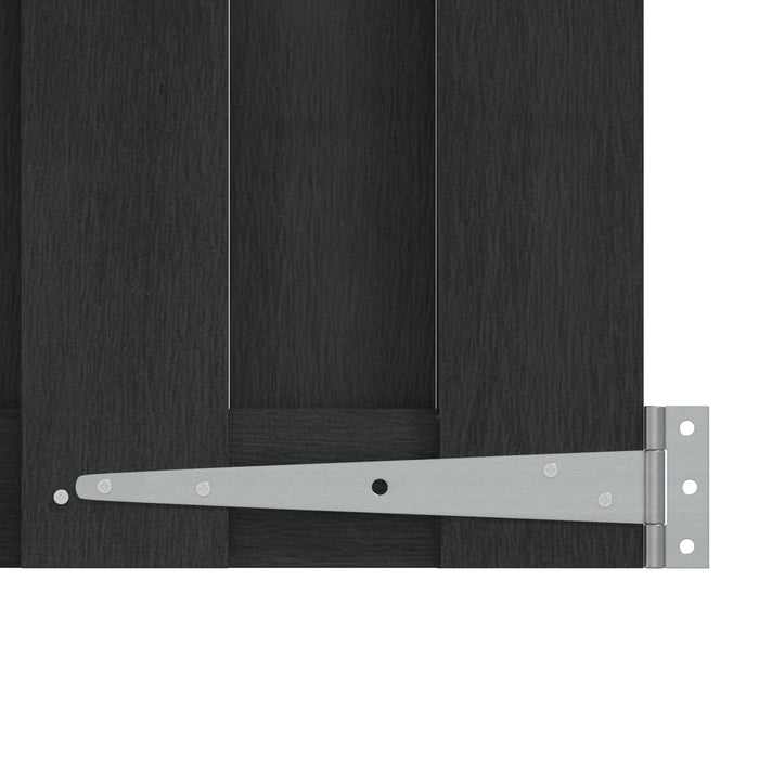 Poartă de grădină 100 x 112 cm WPC și Aluminiu Negru WALTI