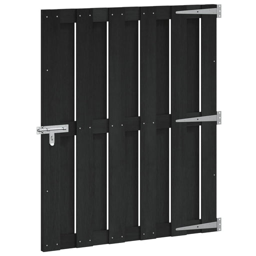 Poartă de grădină 100 x 112 cm WPC și Aluminiu Negru - WALTI WALTI