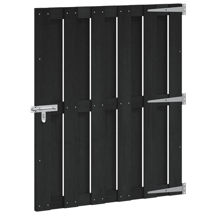 Poartă de grădină 100 x 112 cm WPC și Aluminiu Negru WALTI
