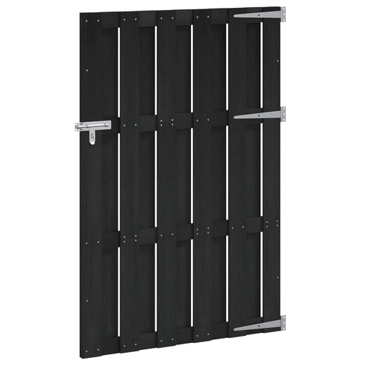 Poartă de grădină 100 x 150 cm WPC și Aluminiu Negru - WALTI WALTI