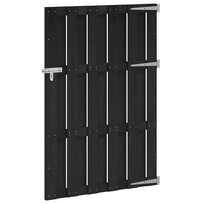 Poartă de grădină 100 x 150 cm WPC și Aluminiu Negru WALTI