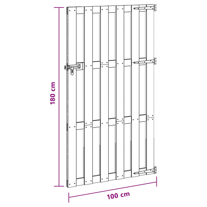 Poartă de grădină 100 x 180 cm WPC și Aluminiu Maro WALTI