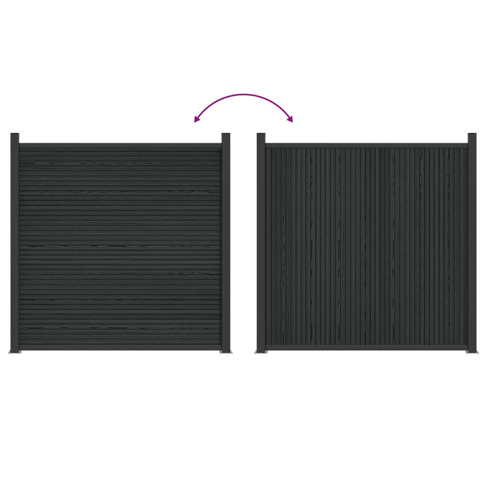 Panou de Gardă WPC și Aluminiu Negru - WALTI WALTI