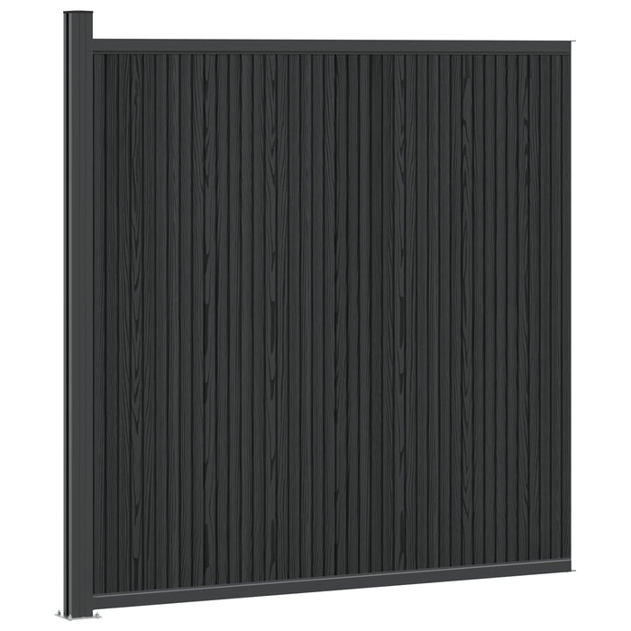 Panou de Gardă WPC și Aluminiu Negru - WALTI WALTI