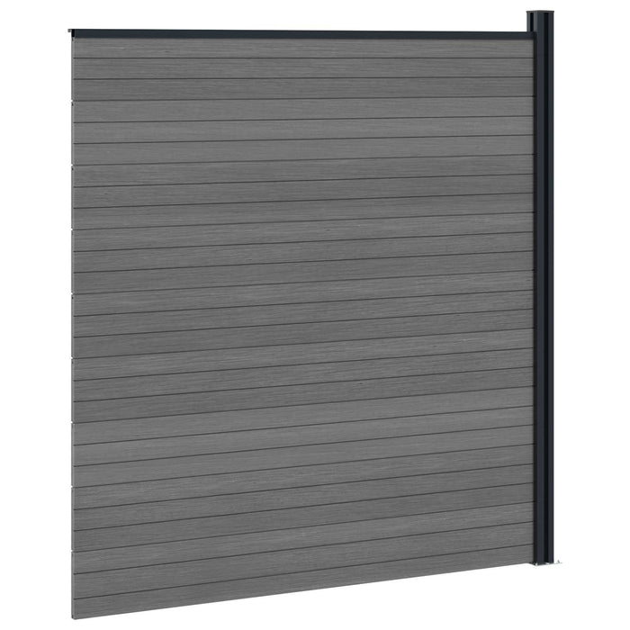 Panou de Gardă WPC și Aluminiu Gri - WALTI WALTI