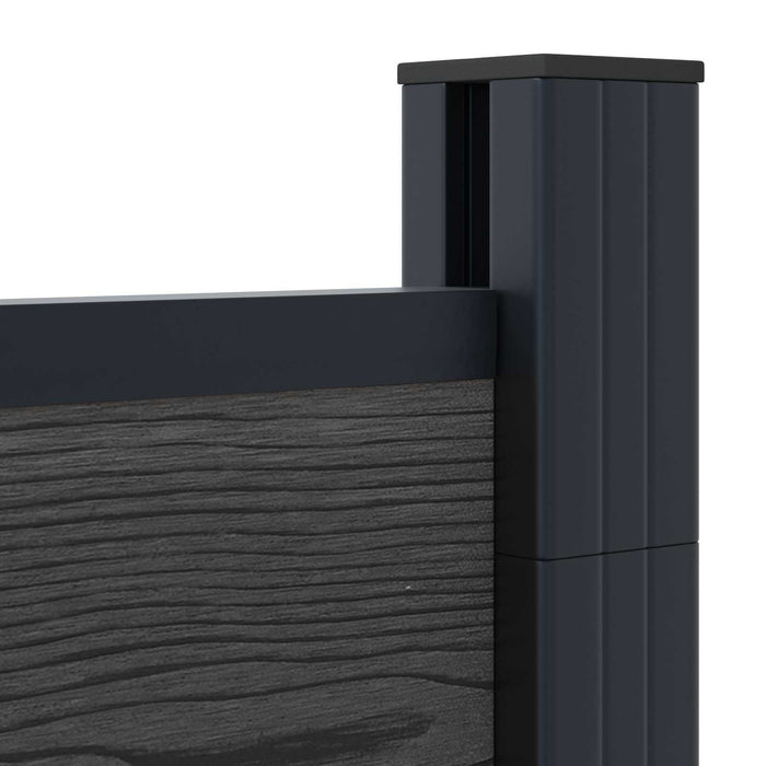 Panou de Gardă WPC și Aluminiu Negru - WALTI WALTI