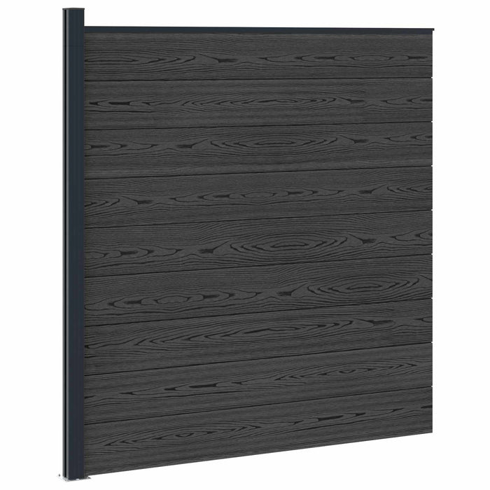 Panou de Gardă WPC și Aluminiu Negru - WALTI WALTI