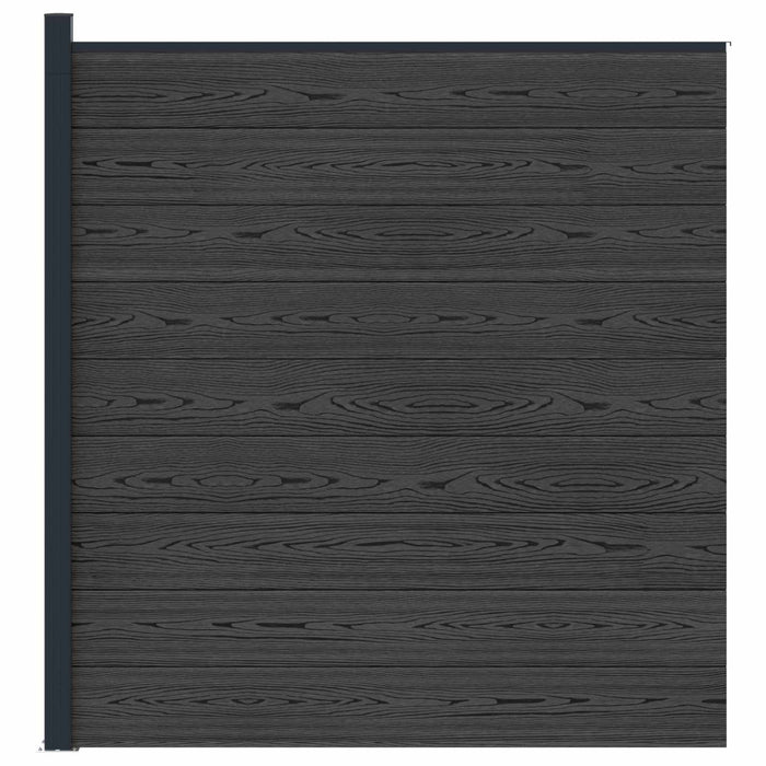 Panou de Gardă WPC și Aluminiu Negru - WALTI WALTI