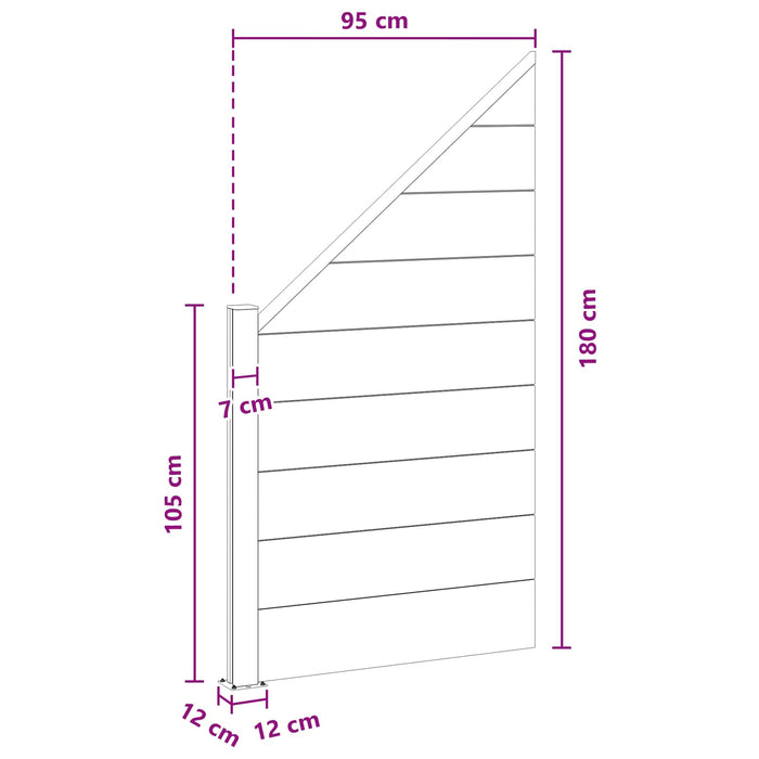 Panou de Gardă WPC și Aluminiu Gri - WALTI WALTI
