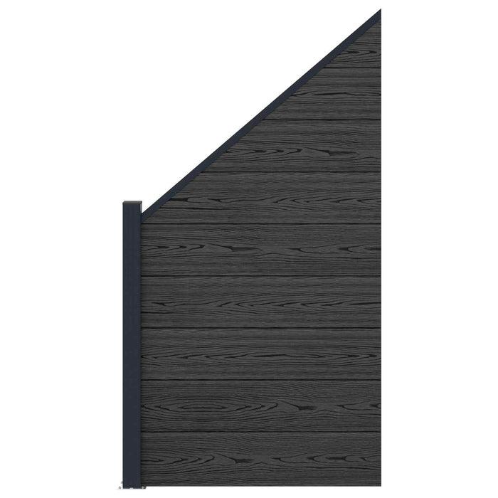 Panou de Gardă WPC și Aluminiu Negru - WALTI WALTI